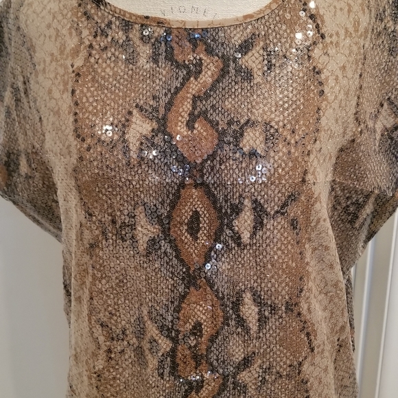 NWOT Libby Edelman Sequin Snake Tunic Dress Large - Picture 10 of 12